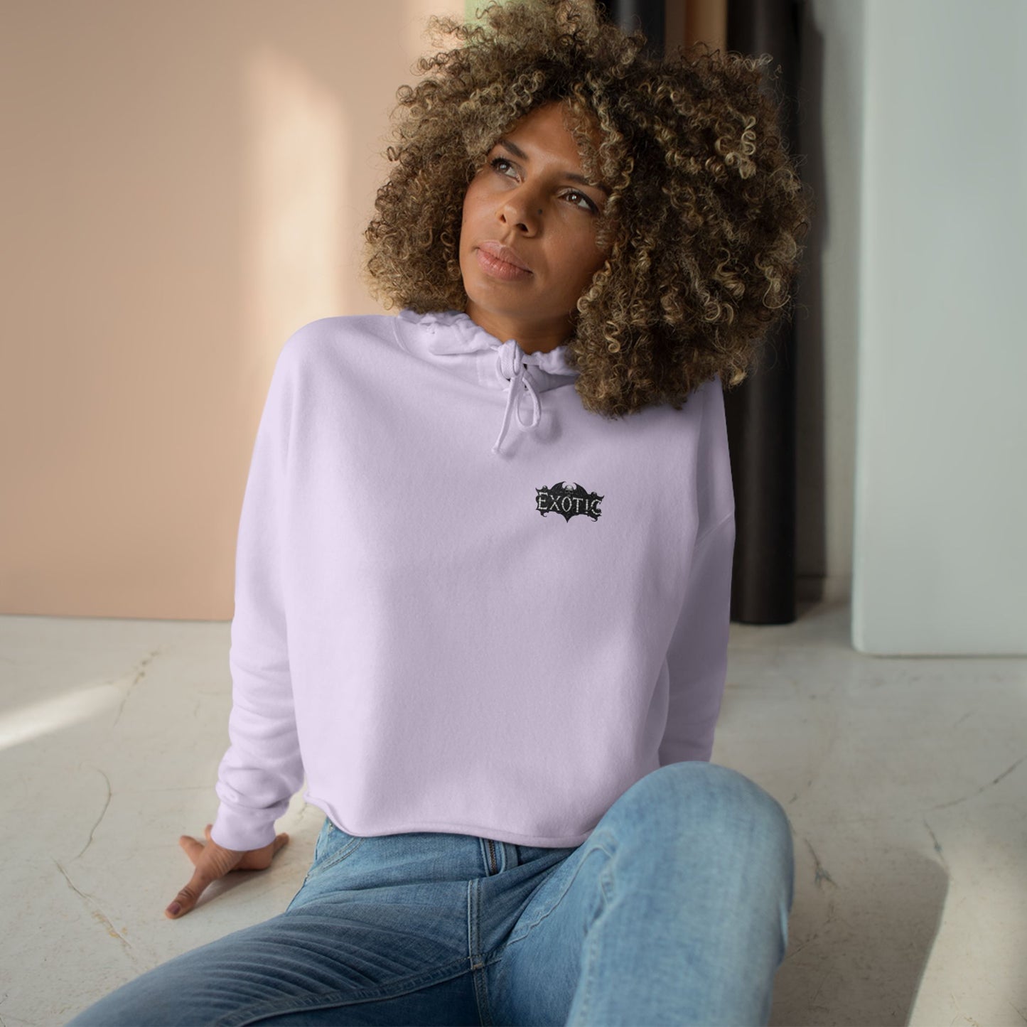 Cropped Hoodie~ black, white, grey,purple and pink