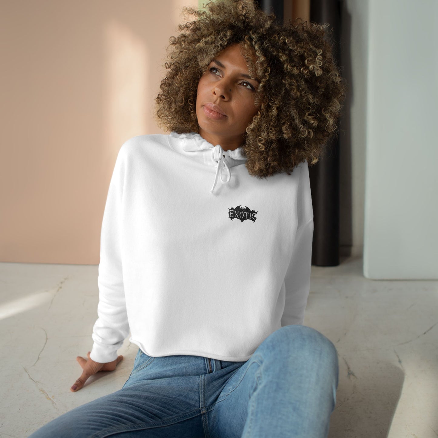 Cropped Hoodie~ black, white, grey,purple and pink