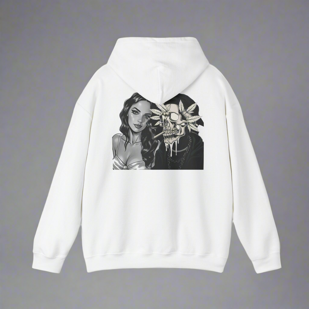 Graphic Hoodie~ white,pink,blue and purple