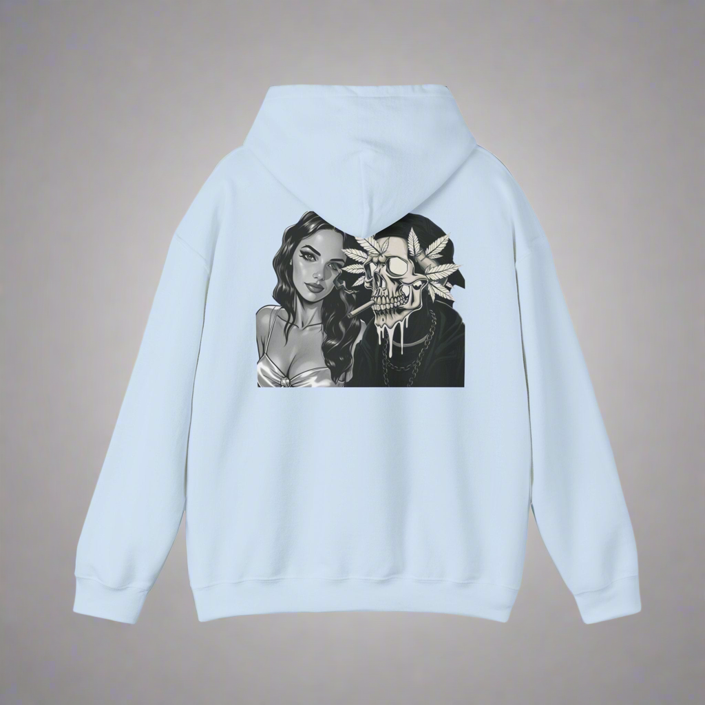 Graphic Hoodie~ white,pink,blue and purple