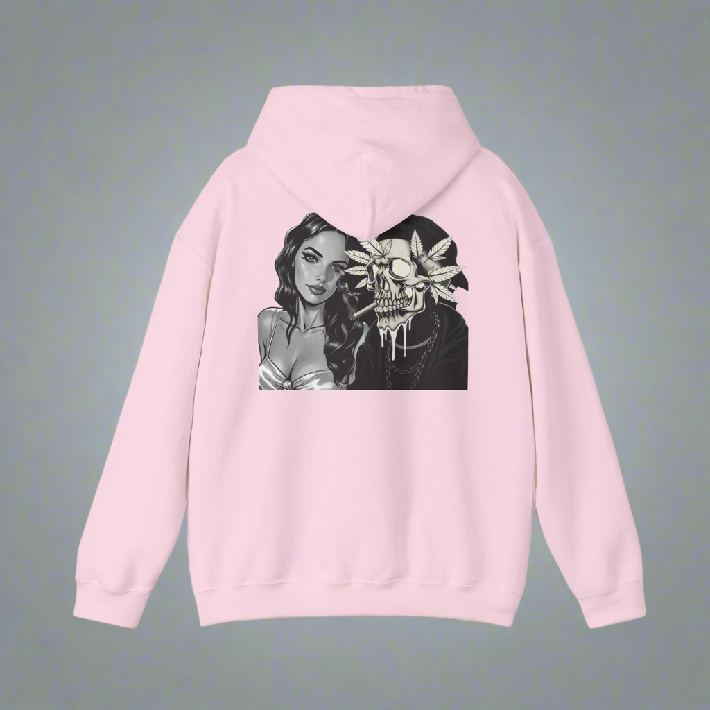 Graphic Hoodie~ white,pink,blue and purple