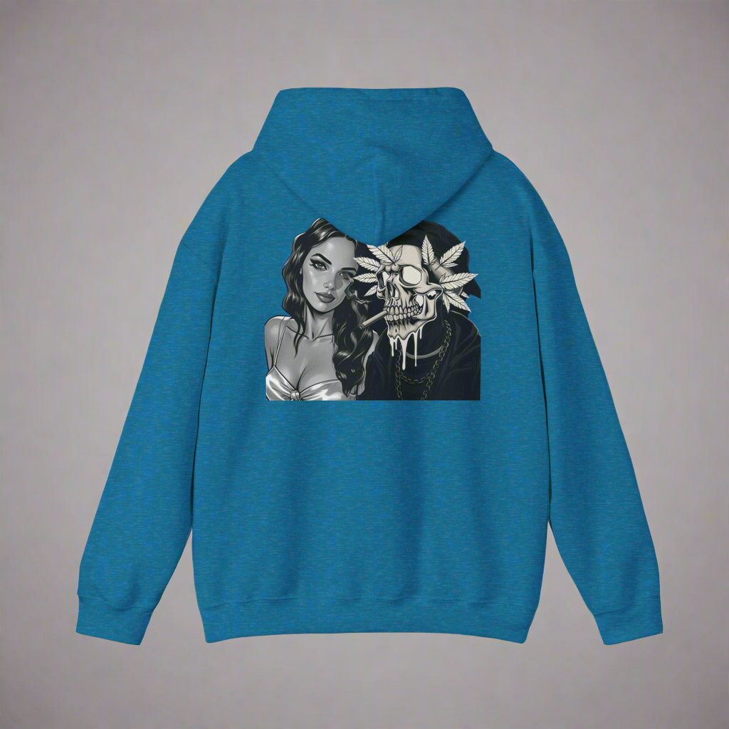 Graphic Hoodie~ white,pink,blue and purple