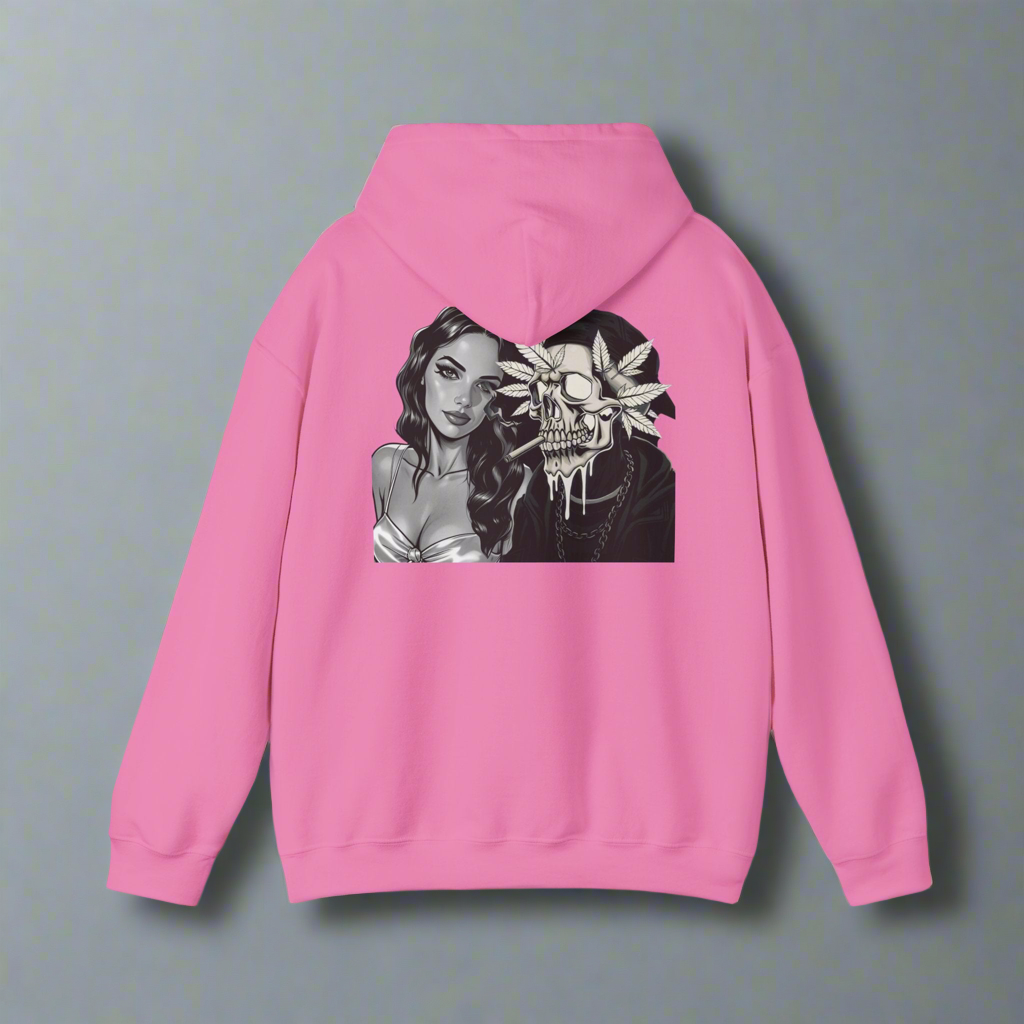 Graphic Hoodie~ white,pink,blue and purple