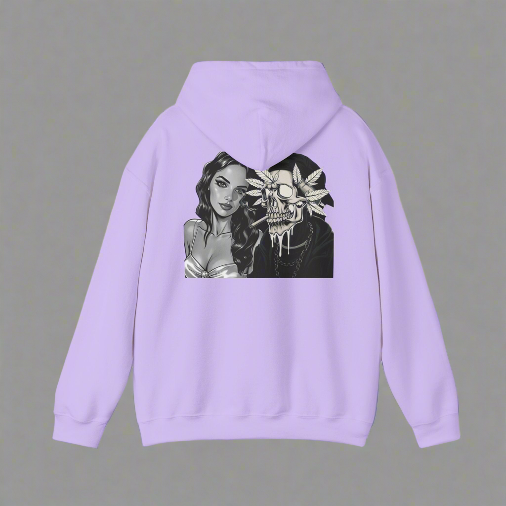 Graphic Hoodie~ white,pink,blue and purple
