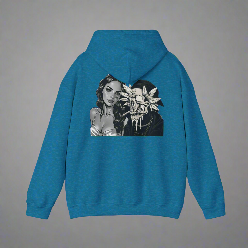 Graphic Hoodie~ white,blue,purple,pink and blue
