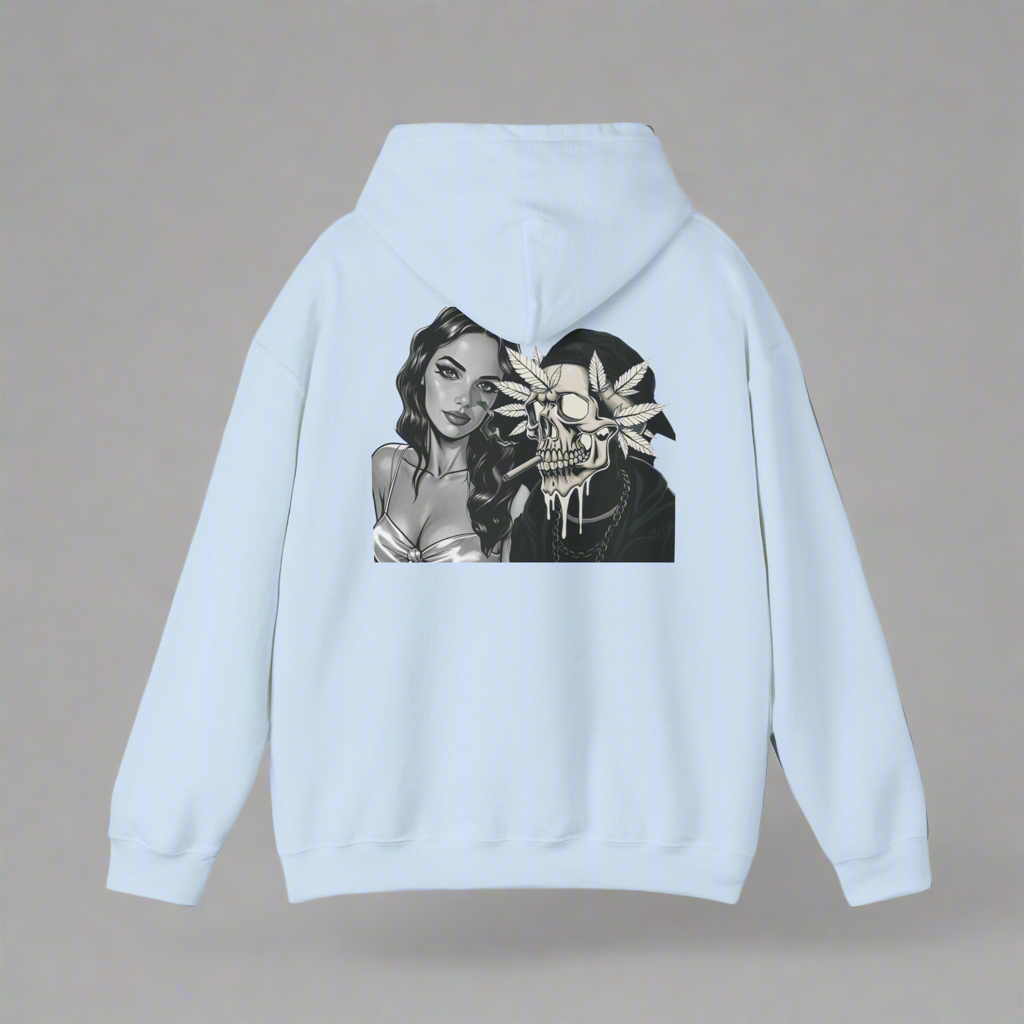 Graphic Hoodie~ white,blue,purple,pink and blue
